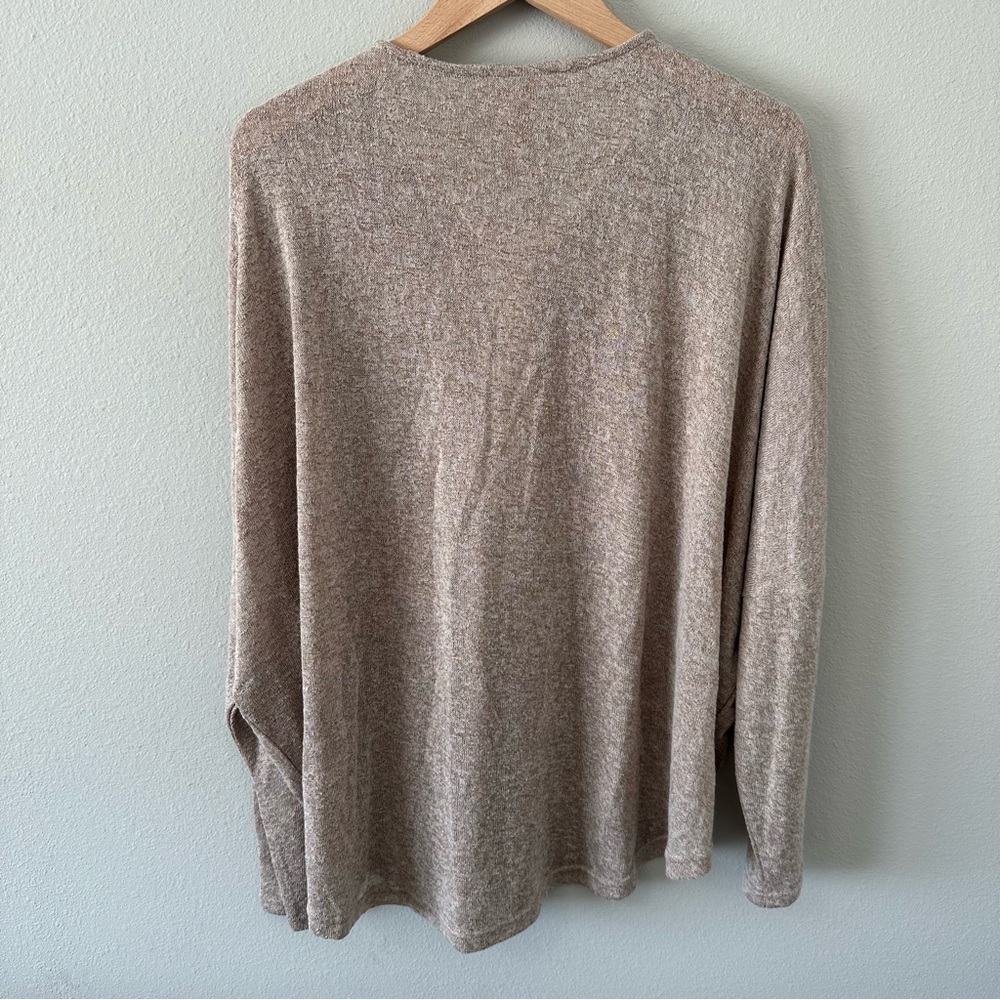 NWT Philosophy Dolman Zip Long Sleeve Top Mocha Heather Size XXL - Picture 8 of 12